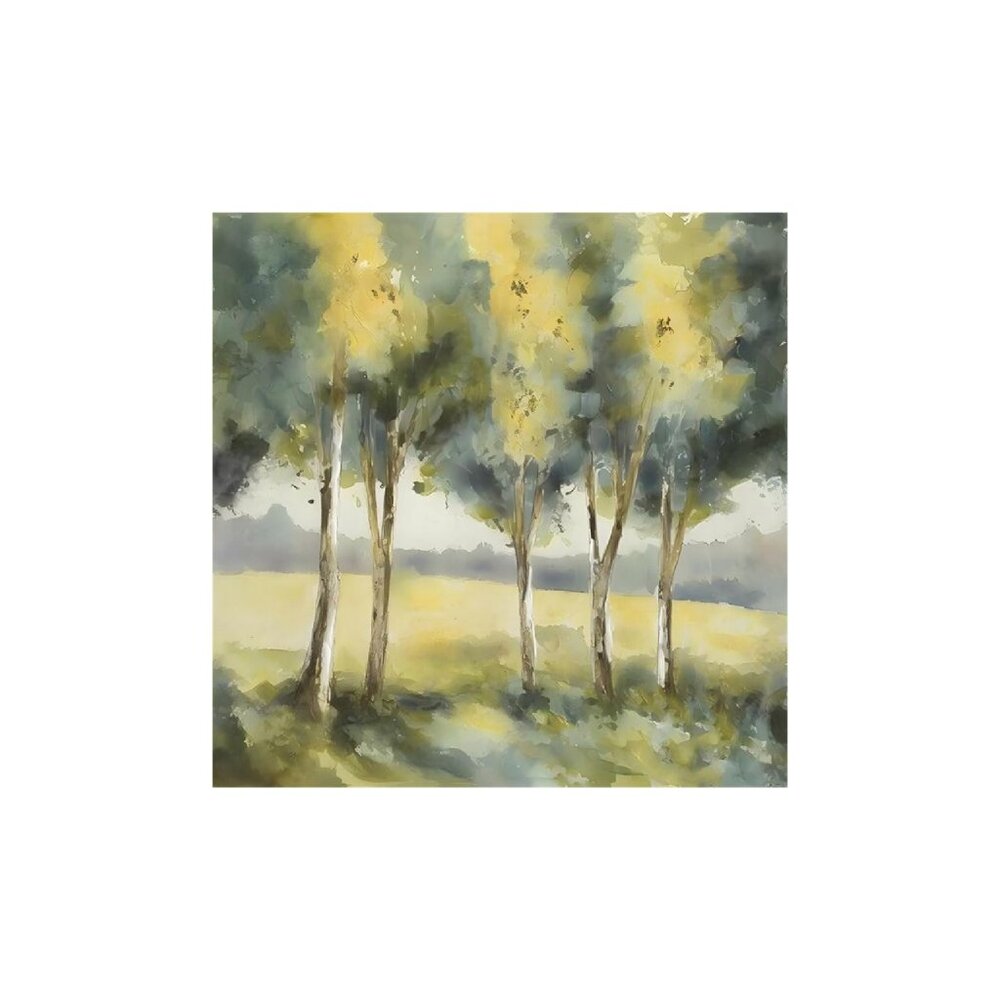 Modern Textured Forest Unframed Canvas Wall Art 16" X 16"